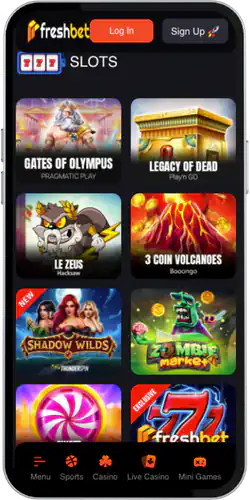 Fresh bet log in Find the section with slots